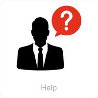 help and query icon concept vector