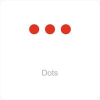 Dots and line icon concept vector
