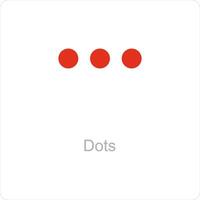 Dots and line icon concept vector