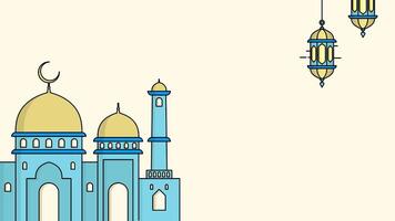 Ramadan Greeting Flat Design Animation Footage video