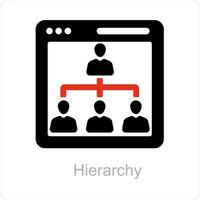 Hierarchy and business icon concept vector