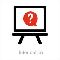 Information and query icon concept vector