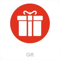 gift and box icon concept vector