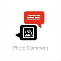 photo comment and comment icon concept vector