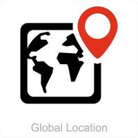 global location and map icon concept vector