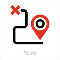 Route and map icon concept vector