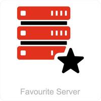 favorite server and free icon concept vector