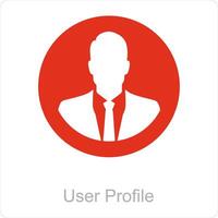 usuario perfil y usuario icono concepto vector