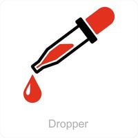 Dropper and drop icon concept vector