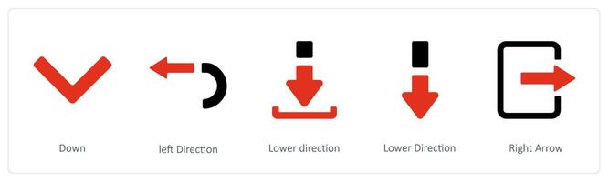 Down and Lower direction vector