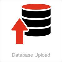 Database upload and data icon concept vector