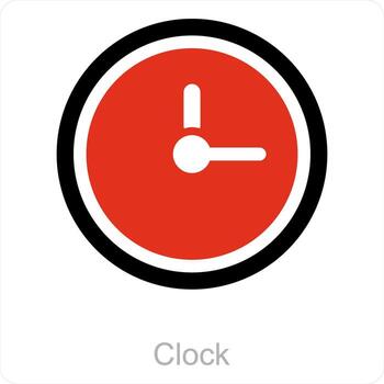 clock and timer icon concept vector