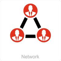 Network and link icon concept vector