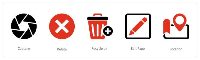 capture and recycle bin vector