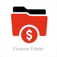 Finance Folder and document icon concept vector