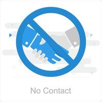 No Contact and isolation icon concept vector