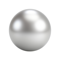 ai généré 3d métallique argent Balle agrafe art png