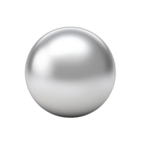 ai genererad 3d metallisk silver- boll klämma konst png