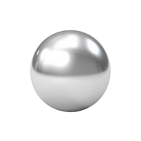 ai generiert 3d metallisch Silber Ball Clip Kunst png