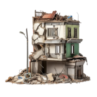 AI generated Demolished building clip art png