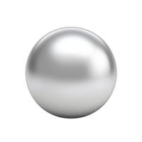 ai generiert 3d metallisch Silber Ball Clip Kunst png