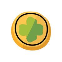 Gold coin in cartoon style vector