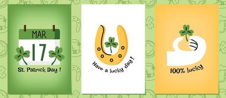 Greeting cards for St. Patrick's Day vector