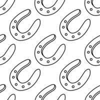 Happy horseshoe pattern for St. Patrick's Day vector