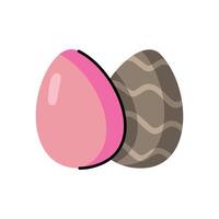 Two Easter eggs in doodle style vector