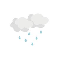 Rainy clouds vector illustration in doodle style.