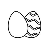 Two Easter eggs in doodle style vector