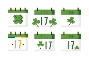 Calendar for St. Patrick's Day vector