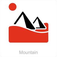 Mountains and hills icon concept vector