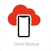 Cloud Backup and connection icon concept vector