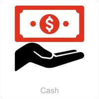 cash and money icon concept vector