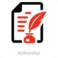 Authorship and ink icon concept vector