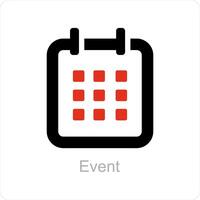 Event and month icon concept vector