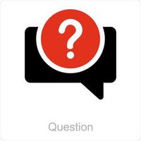 Question and help icon concept vector