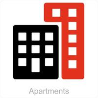 Apartments and house icon concept vector