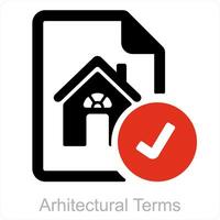 Architectural Terms and dimensions icon concept vector