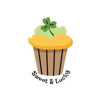 Cupcake. Element for greeting cards, posters, stickers and seasonal design vector