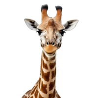 ai généré proche en haut girafe agrafe art png