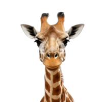 ai gegenereerd dichtbij omhoog giraffe klem kunst png