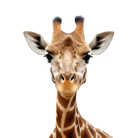 AI generated Close up giraffe clip art png