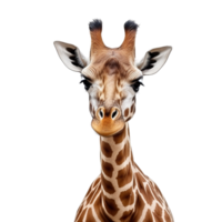 ai généré proche en haut girafe agrafe art png