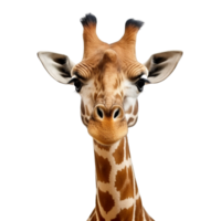 AI generated Close up giraffe clip art png