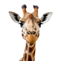 AI generated Close up giraffe clip art png