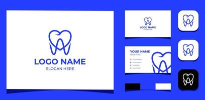 Template Logo Creative Initial letter A in Tooth shape, Logo Dental or dentist. Creative Template with color pallet, visual branding, business card and icon. vector