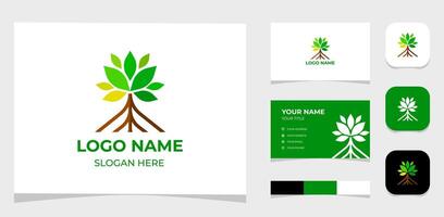 Template Logo Creative Mangrove tree, root mangrove and gazebo shape concept. Creative Template with color pallet, visual branding, business card and icon. vector