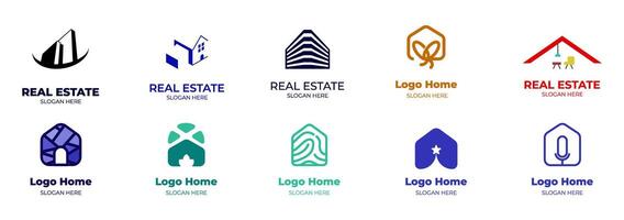 logo real bienes, logo hogar, logo edificio, logo compañía, minimalista y simple, editable color, fácil a utilizar para tu empresa de negocio. vamos crecer arriba tu negocio vector